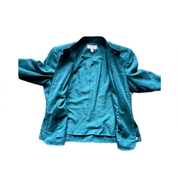 Conrad C Collection Teal Cut Out Design Full Zip Long Sleeve Jacket Women’s 12 - Picture 3 of 9